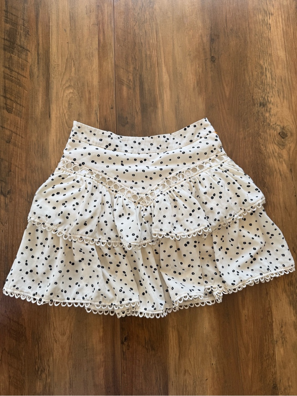 Ditsy Floral Tiered Mini Skirt Size Small Cottagecore